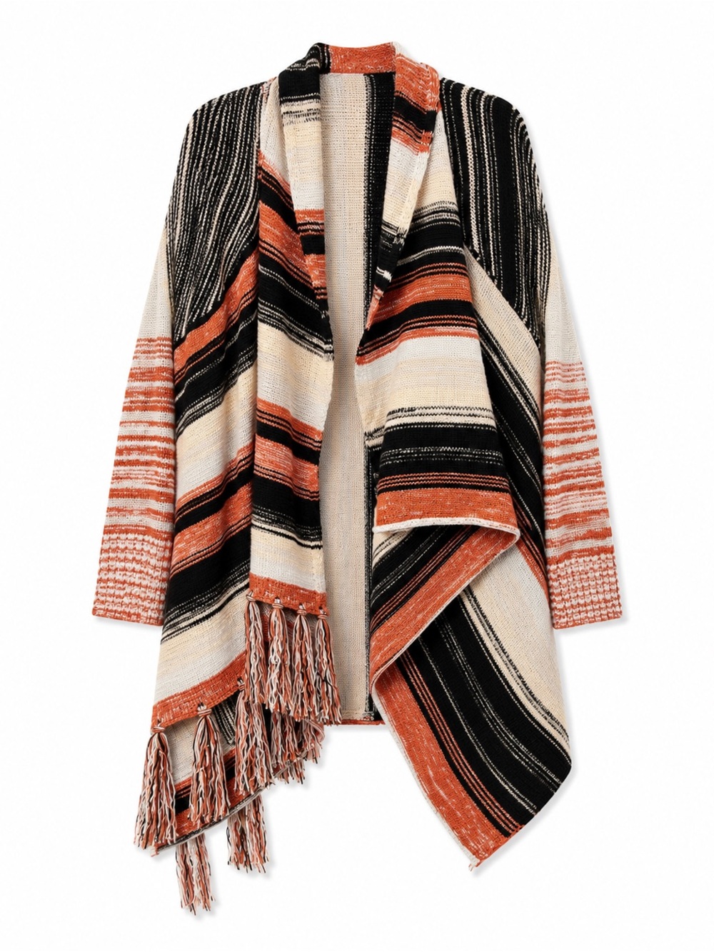 Cozy striped knit cardigan in size Large
